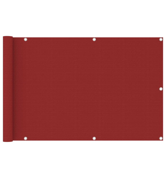 Écran de balcon Rouge 90x400 cm PEHD | Mobilier & Déco