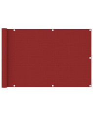 Écran de balcon Rouge 90x400 cm PEHD | Mobilier & Déco