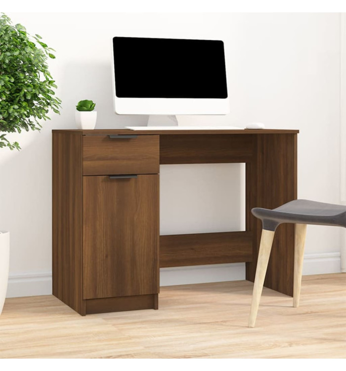 Bureau Chêne marron 100x50x75 cm Bois d'ingénierie | Mobilier & Déco