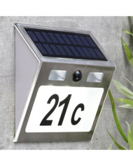 HI Numéro de maison éclairé solaire à LED Argenté | Mobilier & Déco