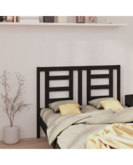 Tête de lit Noir 141x4x100 cm Bois massif de pin | Mobilier & Déco
