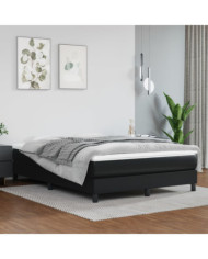 Matelas de lit à ressorts ensachés Noir 140x200x20cm Similicuir | Mobilier & Déco