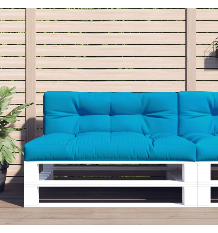 Coussins de palette lot de 2 bleu tissu | Mobilier & Déco