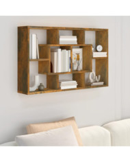 Étagère murale Chêne fumé 85x16x52,5 cm Bois d'ingénierie | Mobilier & Déco