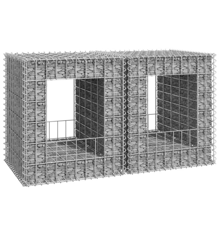 Poteaux à panier de gabion 2 pcs 50x50x60 cm Fer | Mobilier & Déco