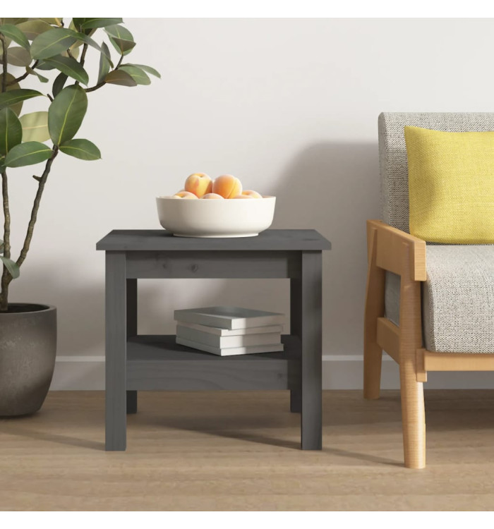 Table basse Gris 45x45x40 cm Bois massif de pin | Mobilier & Déco
