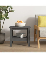 Table basse Gris 45x45x40 cm Bois massif de pin | Mobilier & Déco