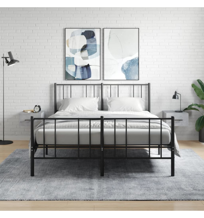Tables de chevet murales 2 pcs gris béton 35x35x20 cm | Mobilier & Déco