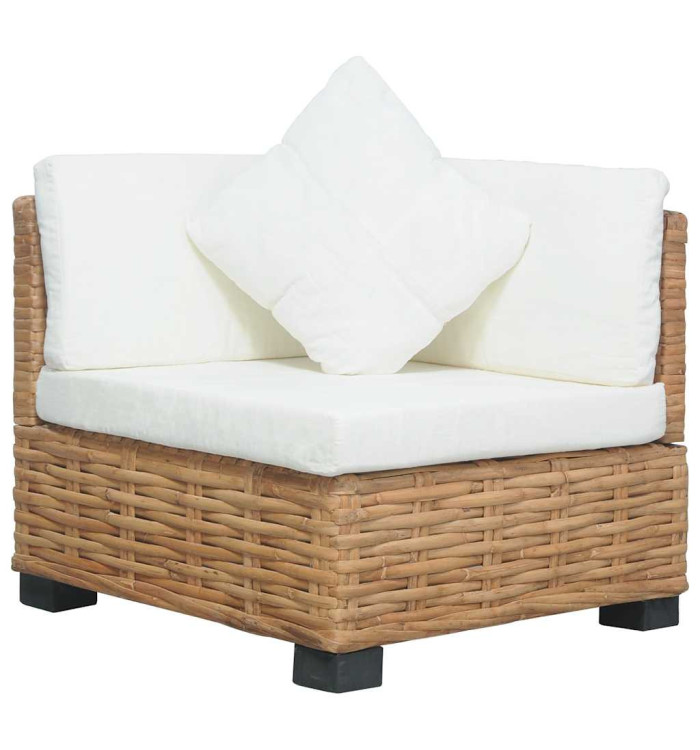 Canapé d'angle avec coussins Rotin naturel | Mobilier & Déco
