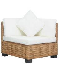 Canapé d'angle avec coussins Rotin naturel | Mobilier & Déco