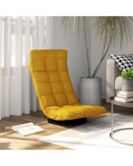 Chaise de sol pivotante Jaune moutarde Tissu | Mobilier & Déco