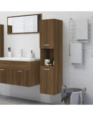 Armoire de bain Chêne marron 30x30x130 cm Bois d'ingénierie | Mobilier & Déco