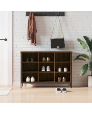 Armoire à chaussures chêne marron 100x35x70cm bois d'ingénierie | Mobilier & Déco