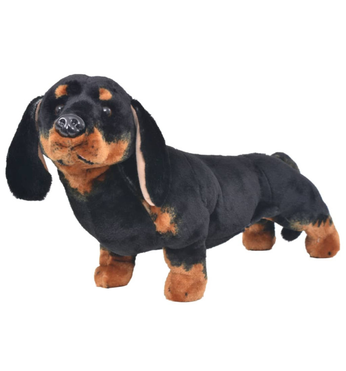 Jouet en peluche Chien de race Dachshund Noir XXL | Mobilier & Déco