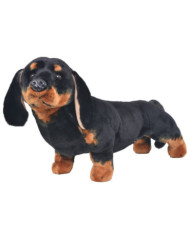 Jouet en peluche Chien de race Dachshund Noir XXL | Mobilier & Déco