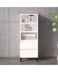 Buffet haut Blanc 40x36x110 cm Bois d'ingénierie | Mobilier & Déco
